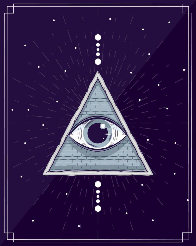 esoteric eye in triangle vector