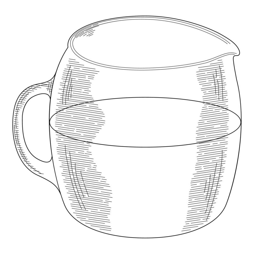 liquid jar sketch style vector