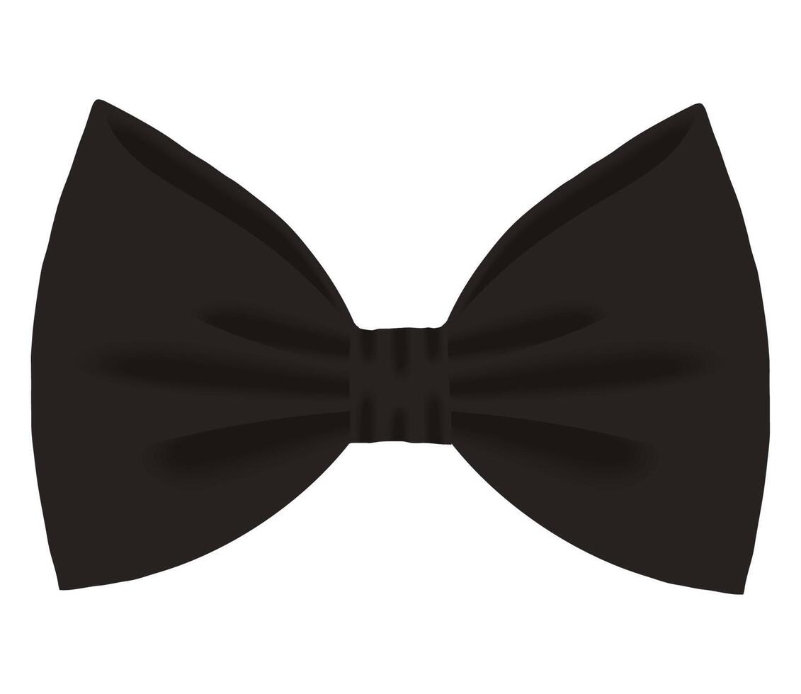 elegant black bowtie vector