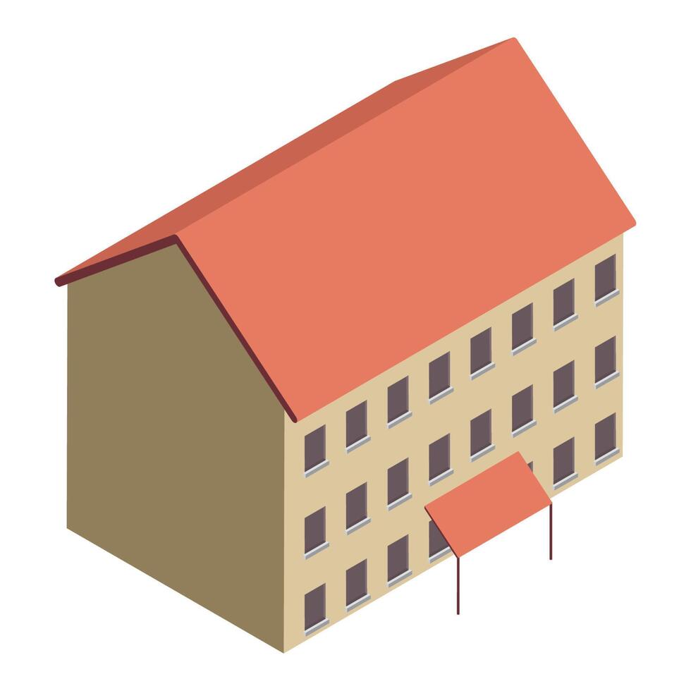 beige isometric building vector