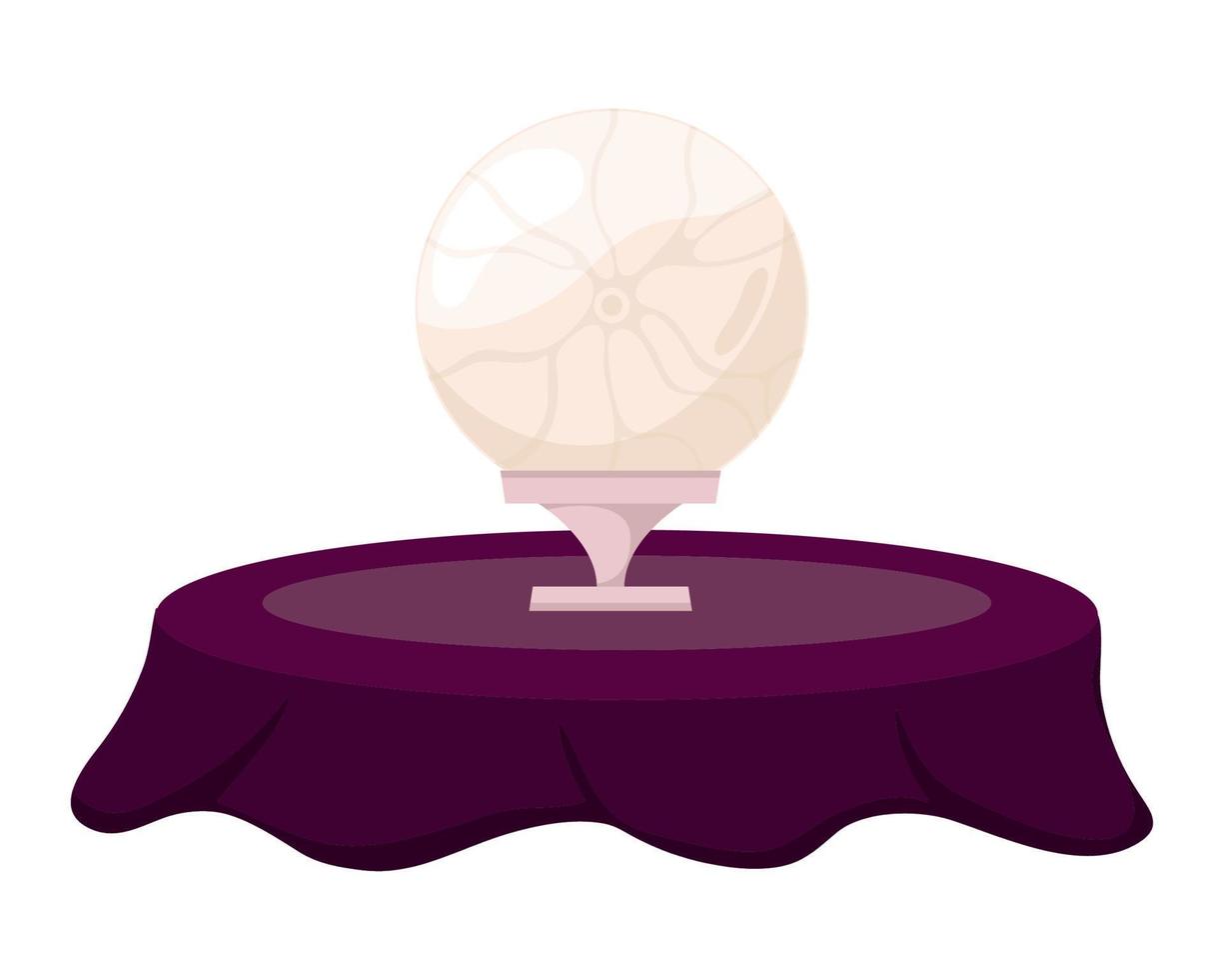 crystal sphere in table vector