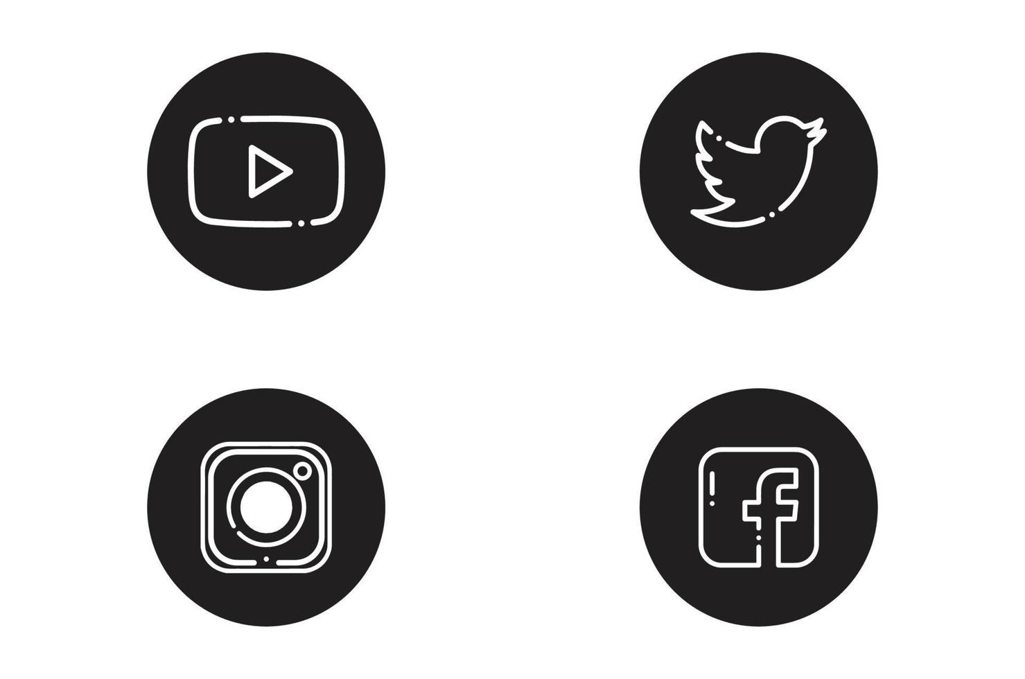 iconos de redes sociales vector