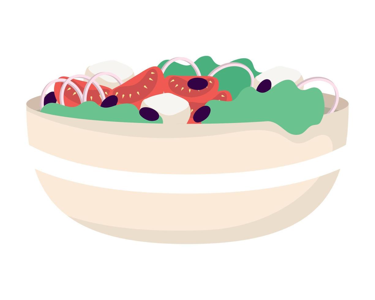 bowl with salad vector