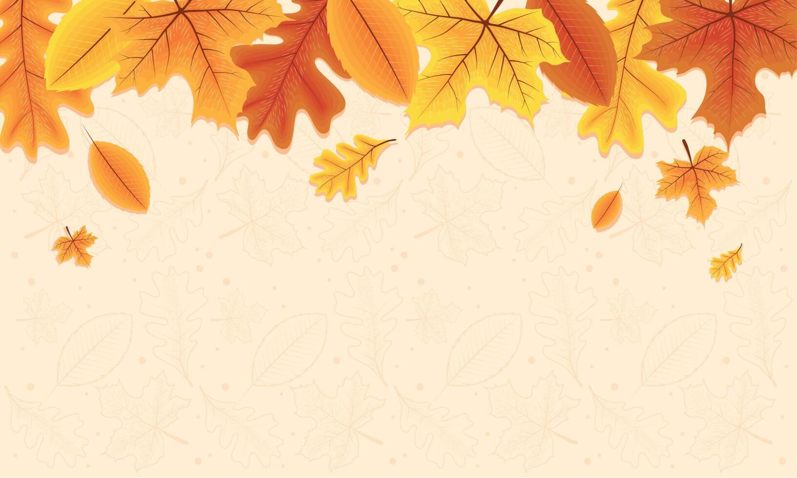 autumn season leafs falling vector