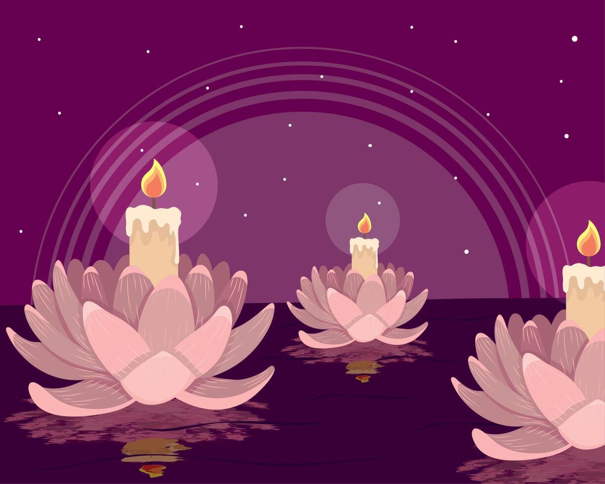 vesak day celebration vector