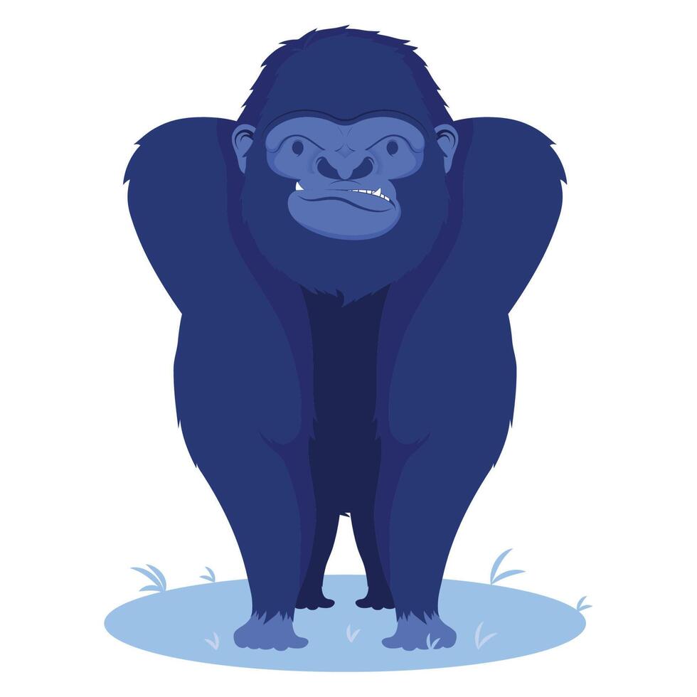 gorilla monkey strong animal vector