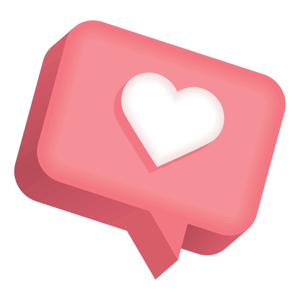 heart in speech bubble vector