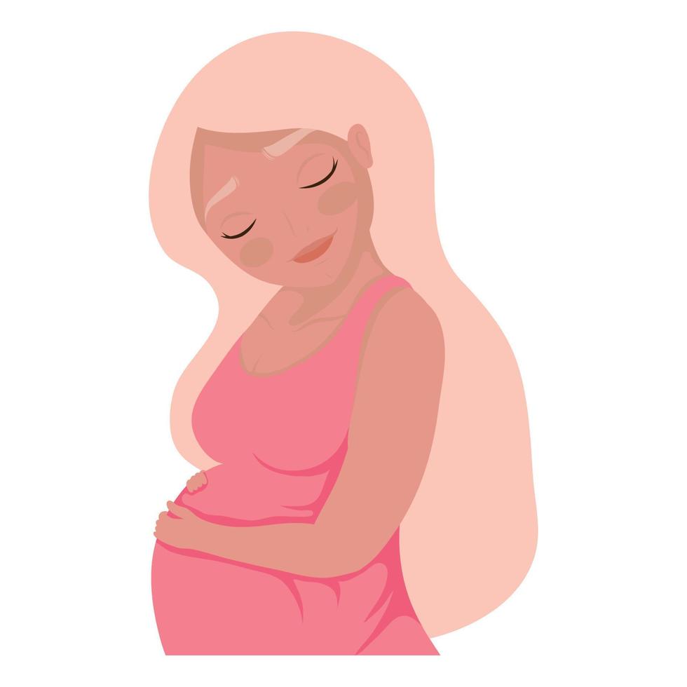 blond pregnancy woman vector