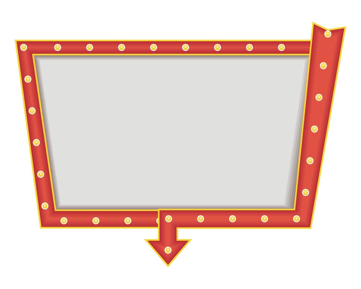 cinema label with arrow vector