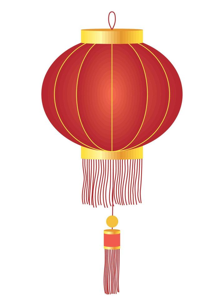 red chinese lamp vector
