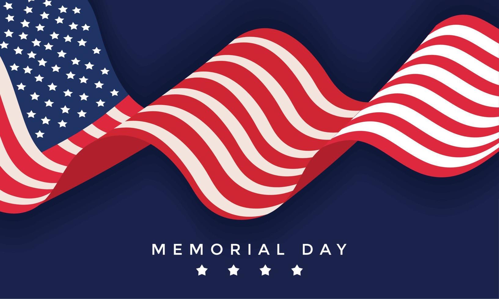 memorial day lettering card vector
