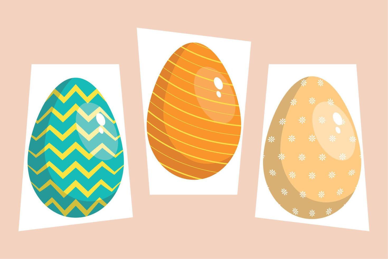 tres iconos de la temporada de pascua vector