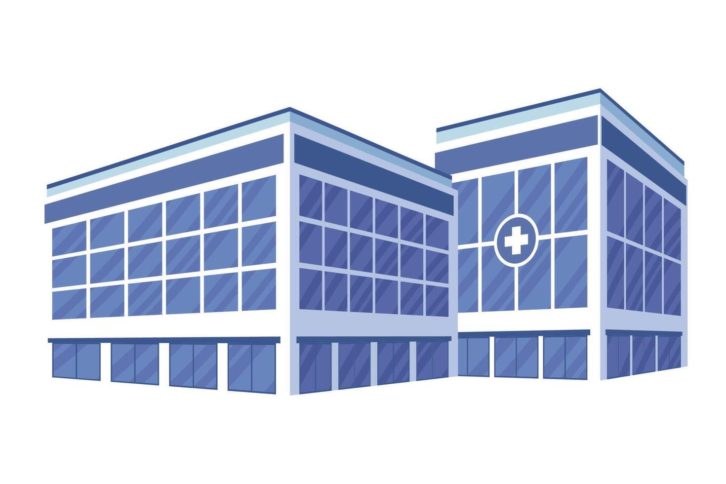 hospital building place facade vector