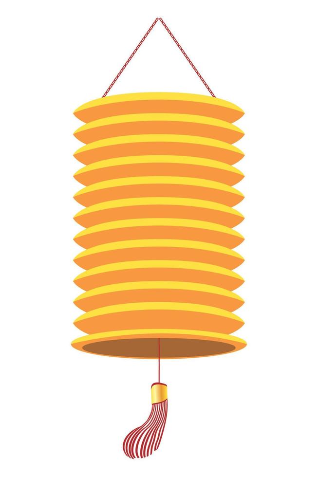 lámpara china amarilla vector