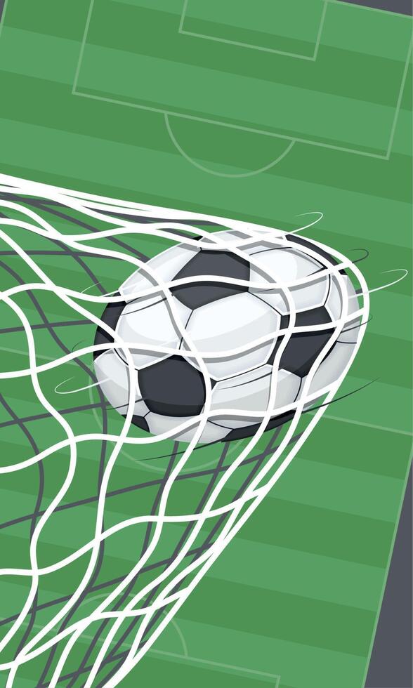 soccer balloon goal vector