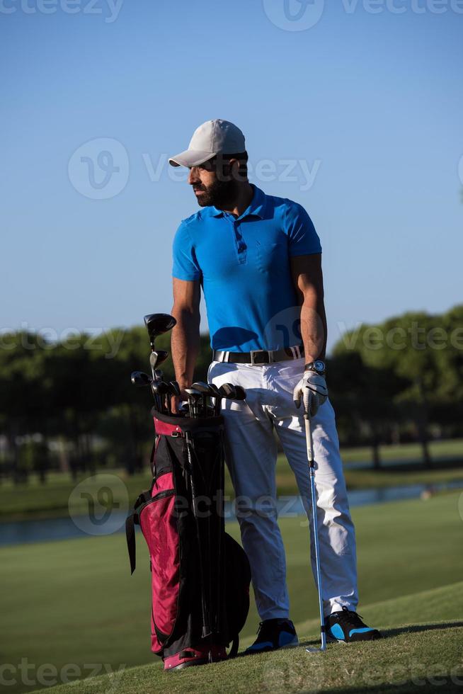 golfer  portrait at golf  course photo