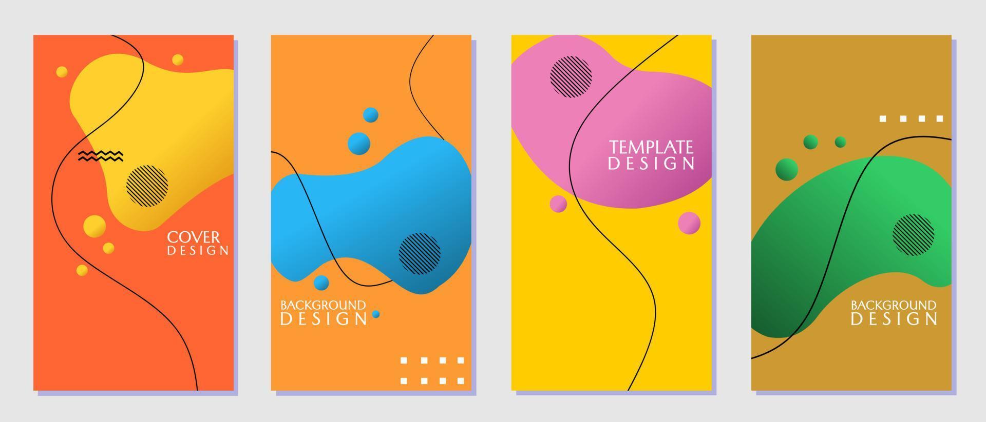 set of story templates for social networks. modern and trendy abstract background design. social media post vector