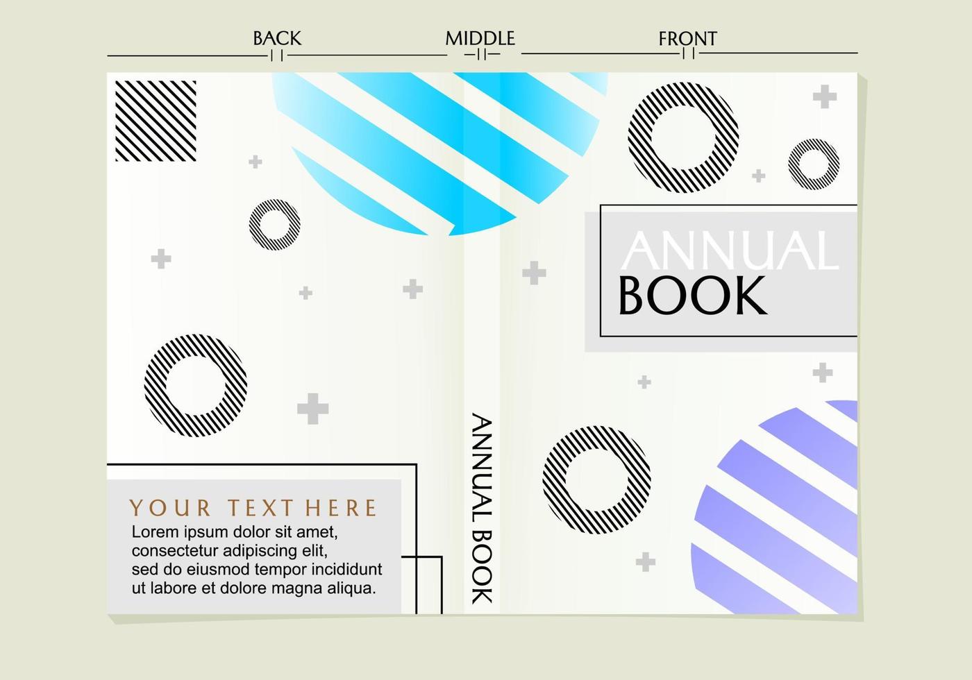 set of white book cover designs with abstract geometric textures. elegant and modern background vector