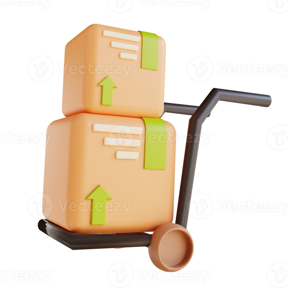 3D illustration box train png