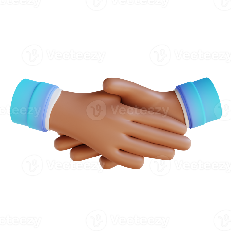 3D illustration handshake hand gestures png