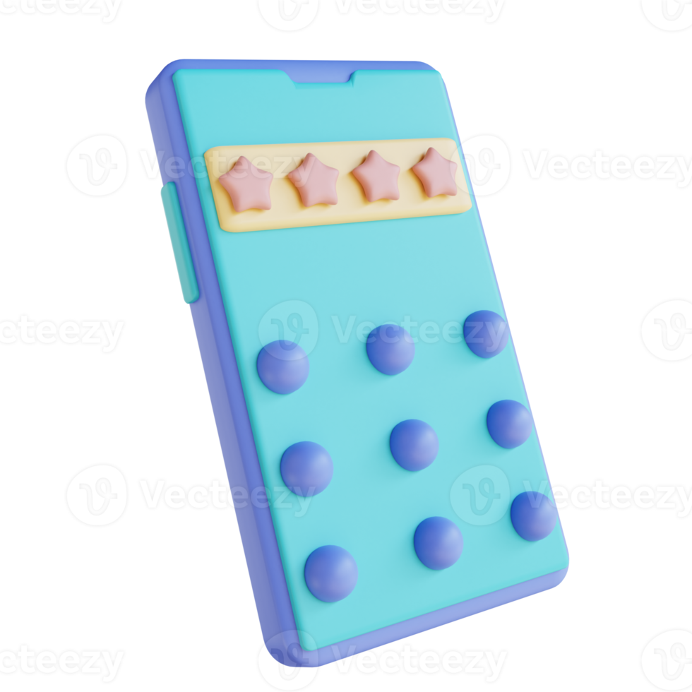 3D illustration cell phone security pattern png