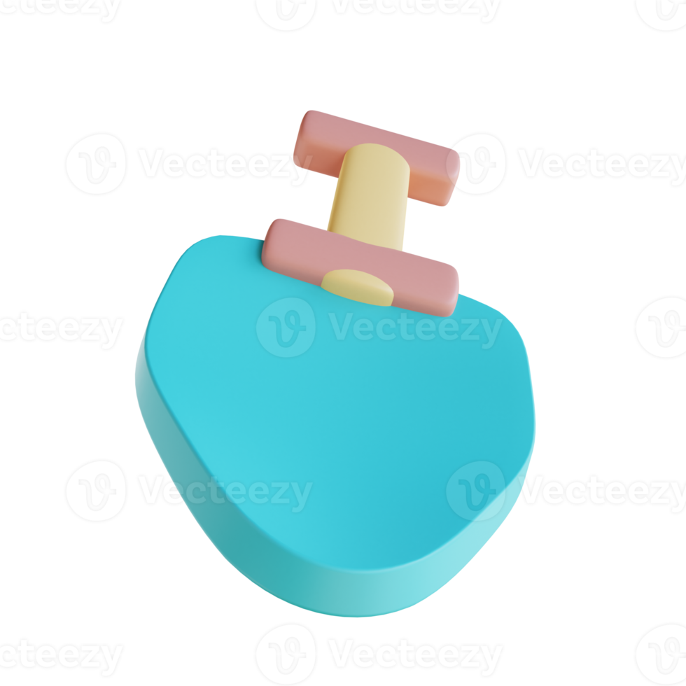 3D illustration Sand shovel png