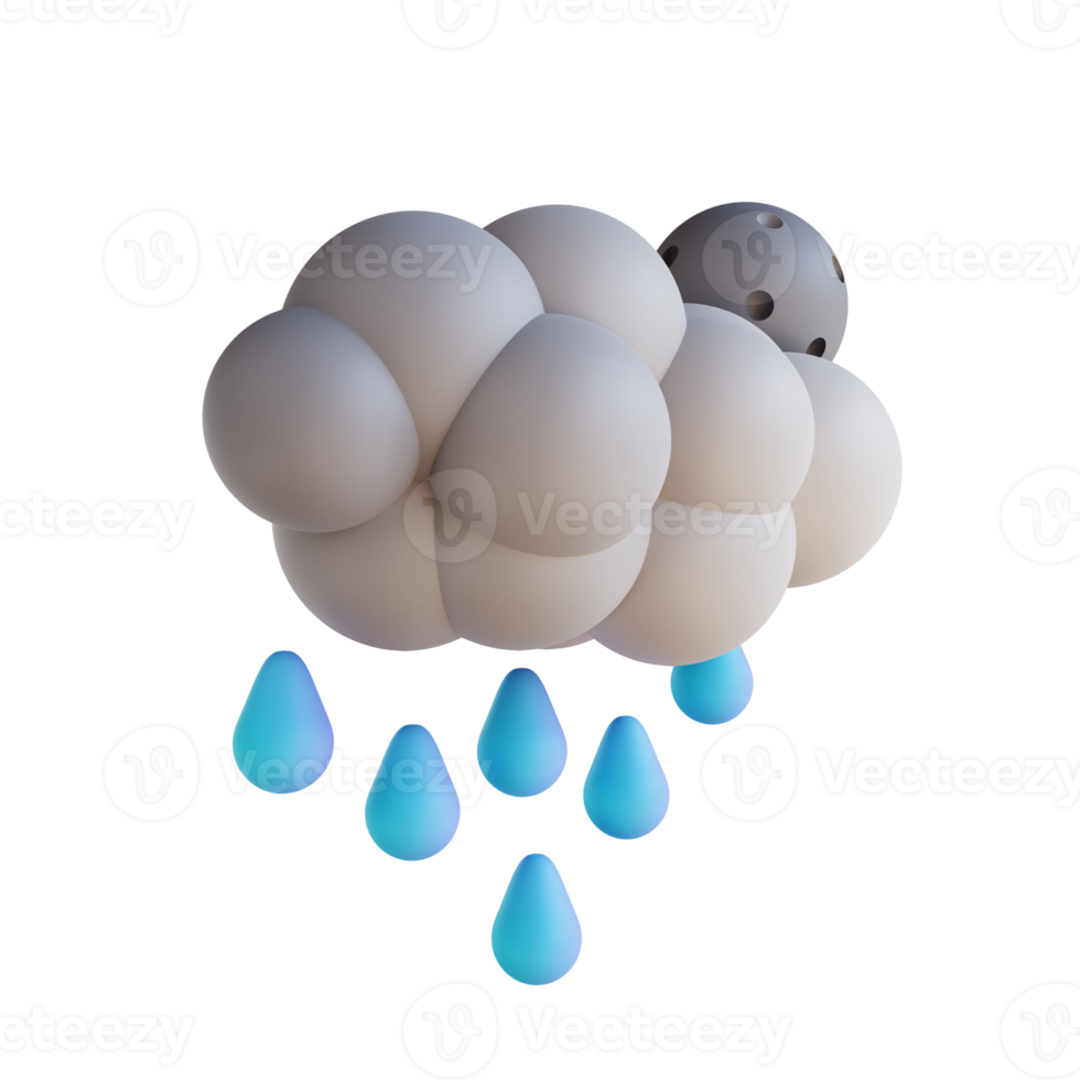 3D-Darstellung Nachtregen png