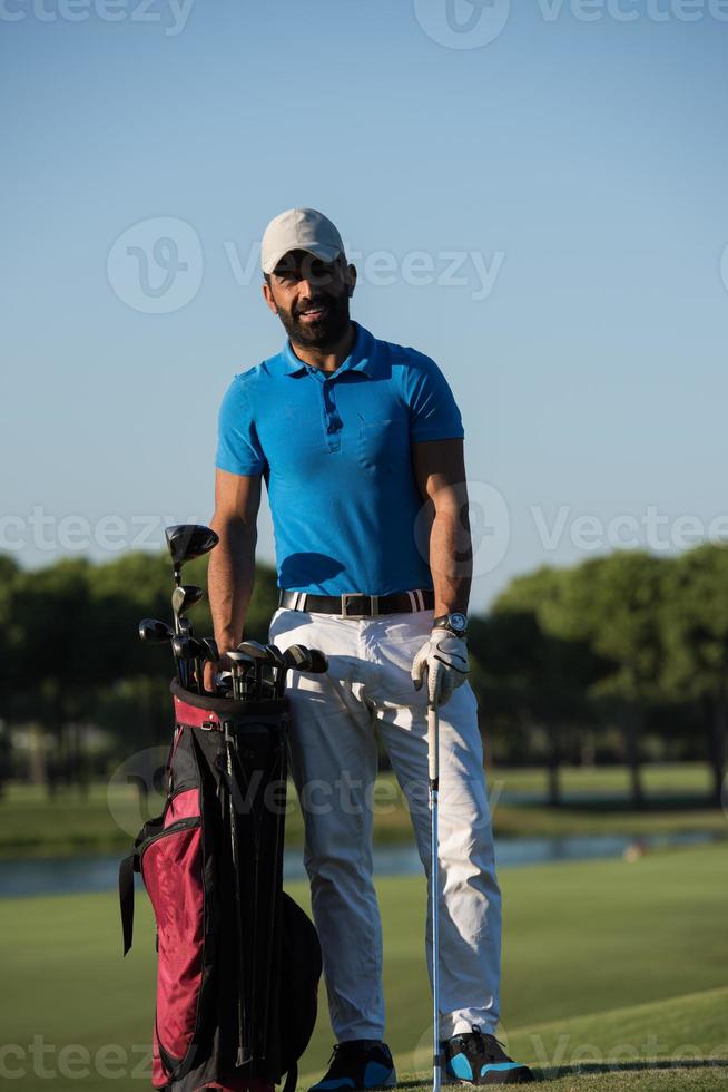 golfer  portrait at golf  course photo