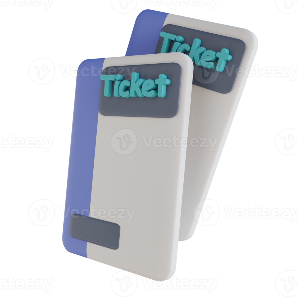 3D illustration holiday ticket png