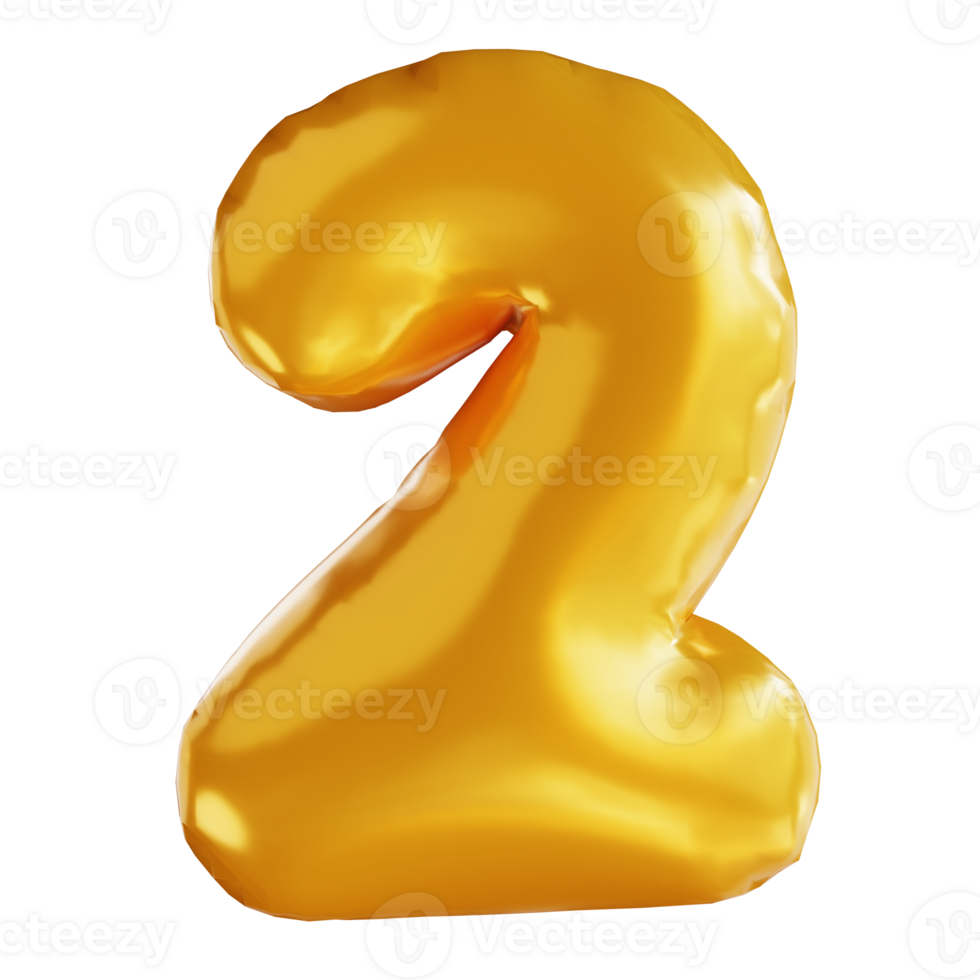 3D-Darstellung Ballonalphabet 2 png