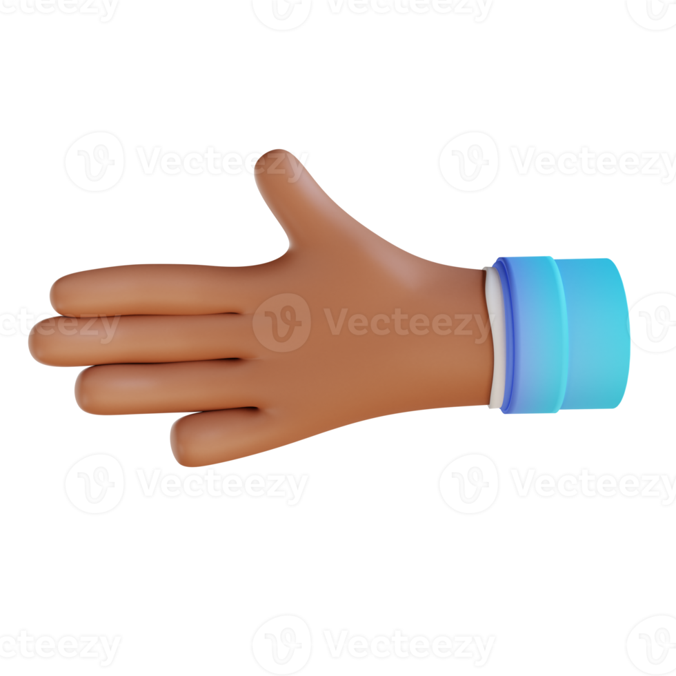 3D illustration Handshake hand gestures png