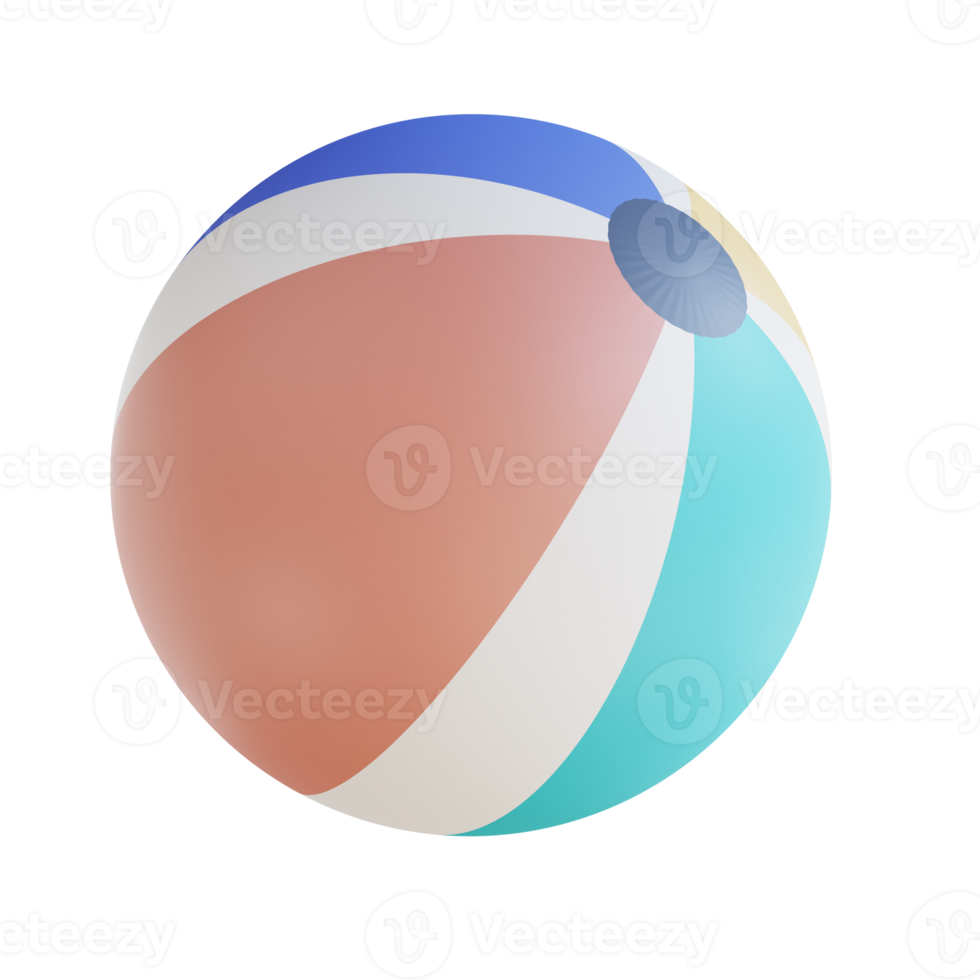 3d ilustración voleibol de playa png