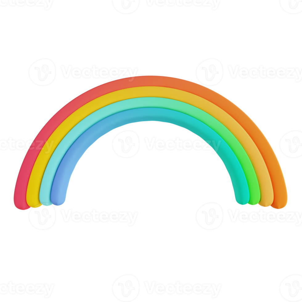 3D illustration rainbow png