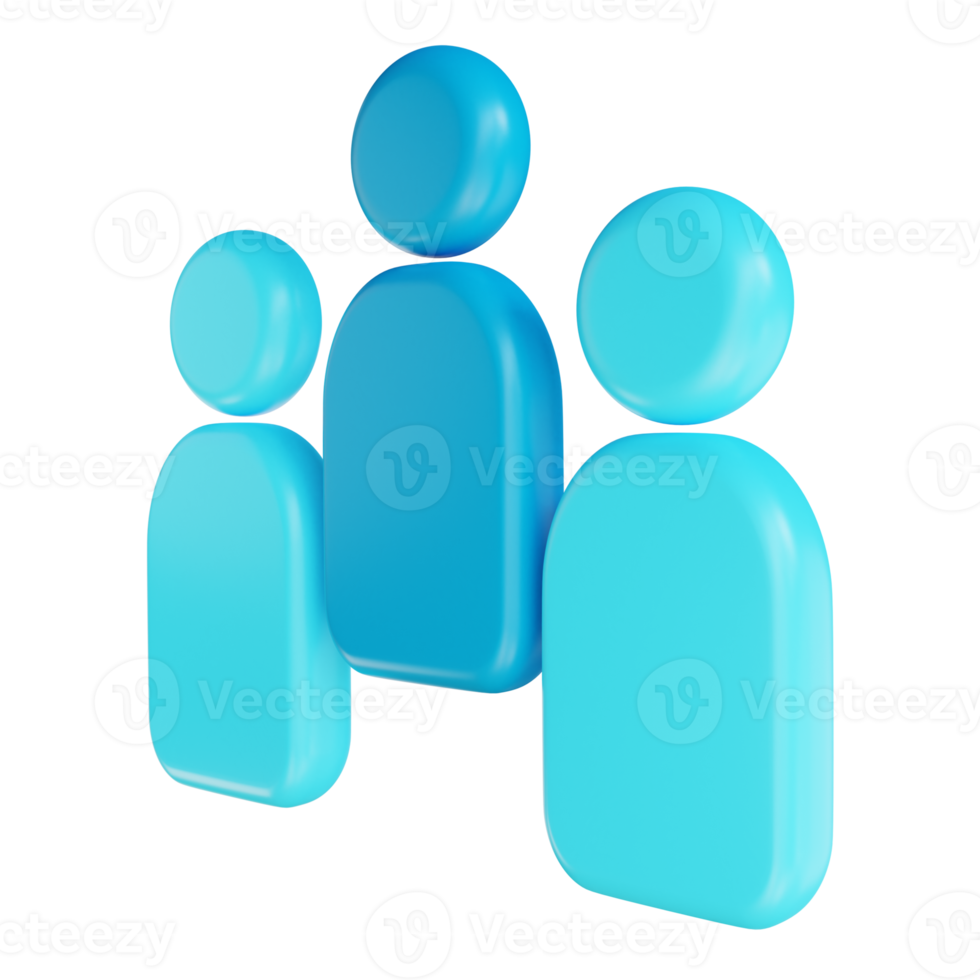 3D illustration team suitable for marketing png