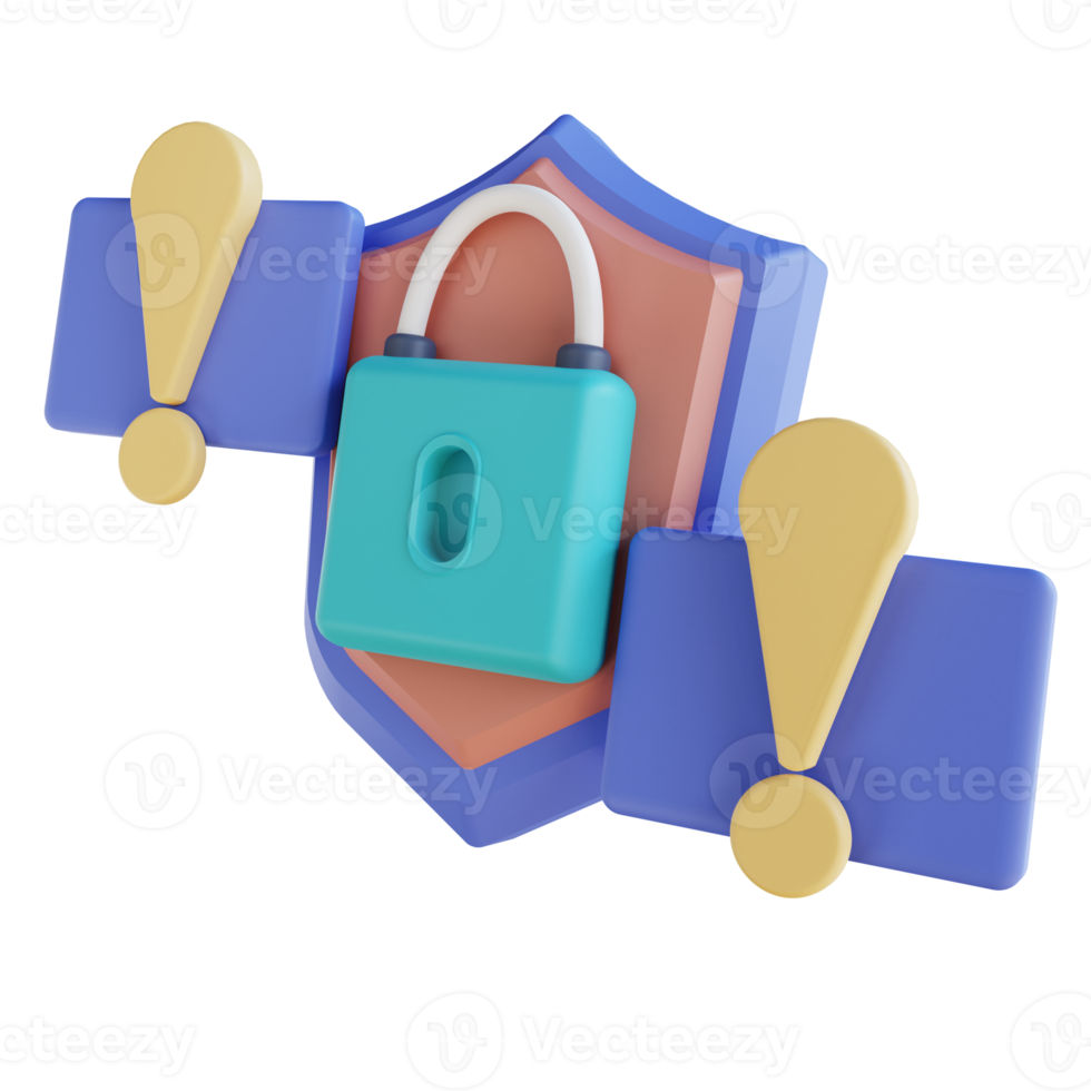 3D illustration security alarm png