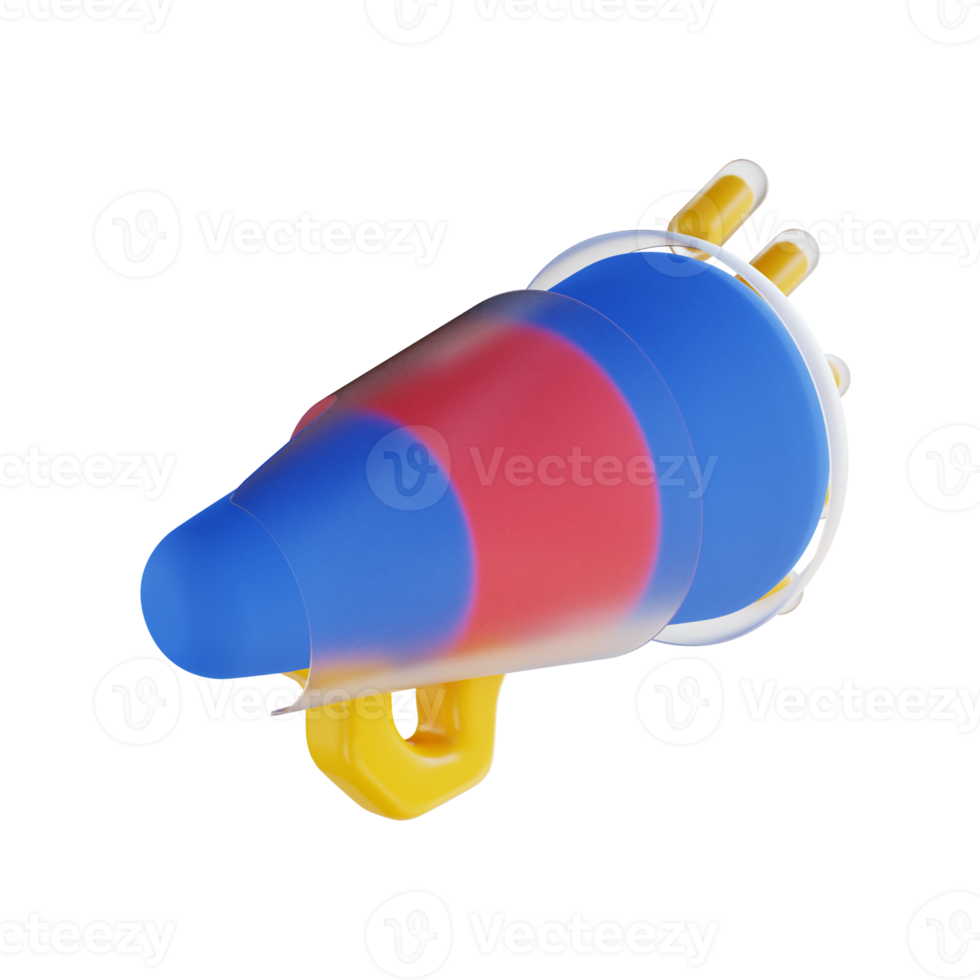3D illustration megaphone png