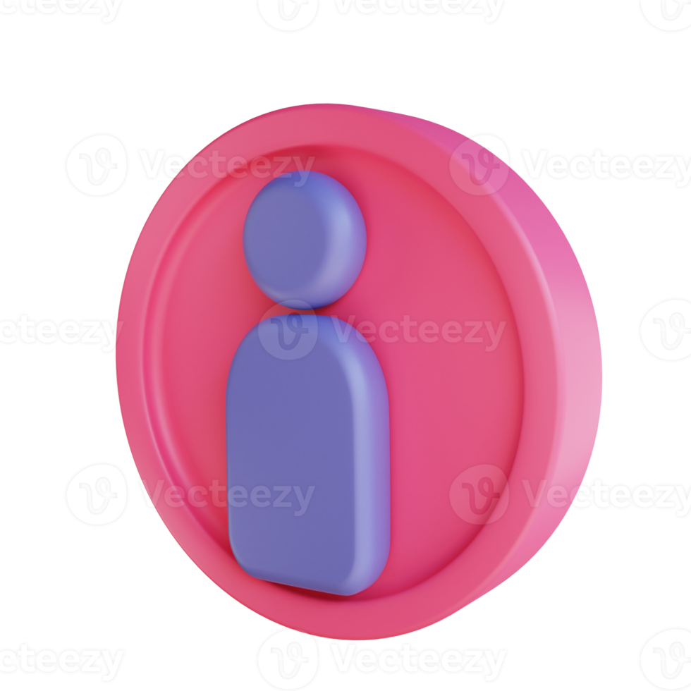 3D illustration profile png