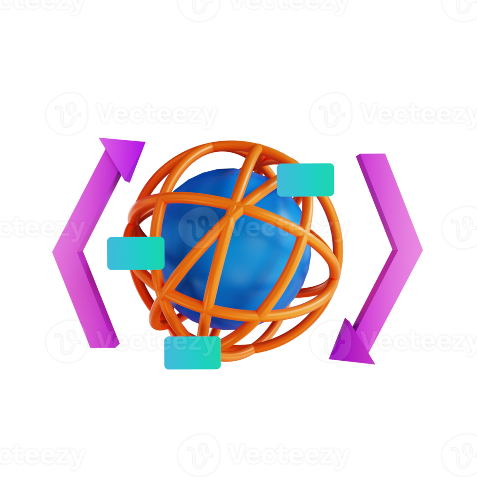 3D illustration global exchange png