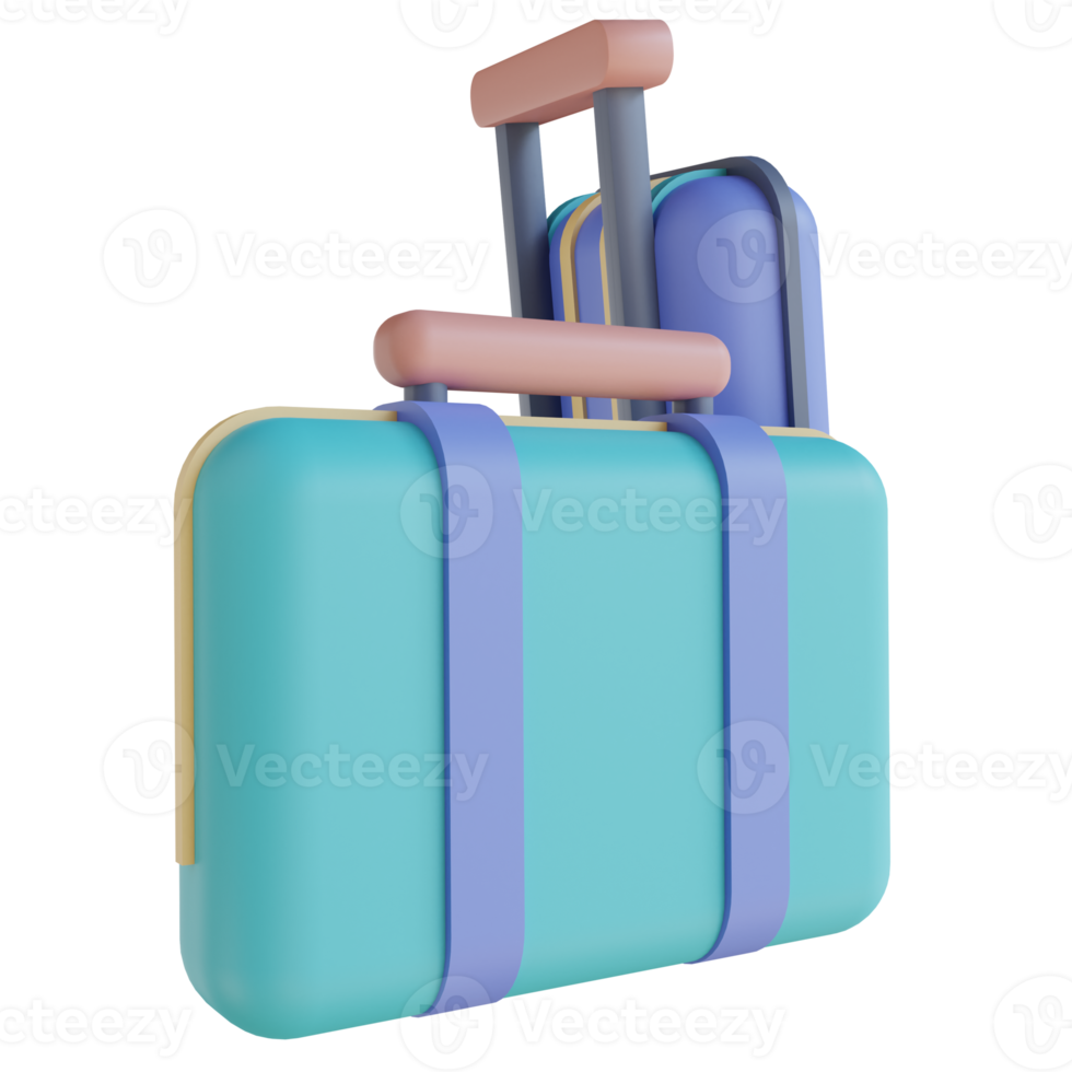 valise à vêtements illustration 3d png