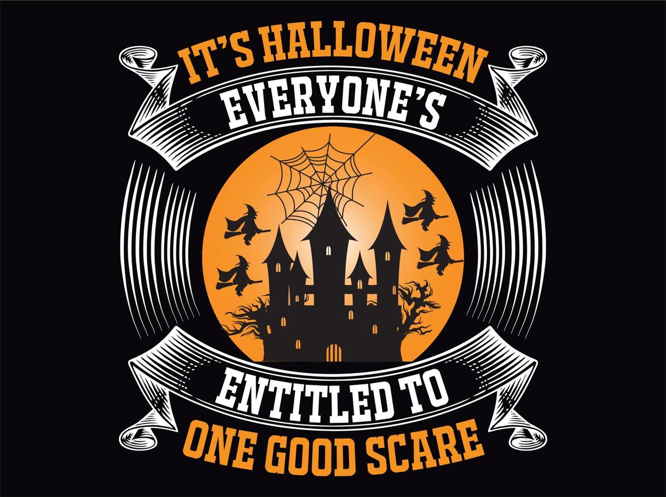 Halloween typography t-shirt  design  file vector