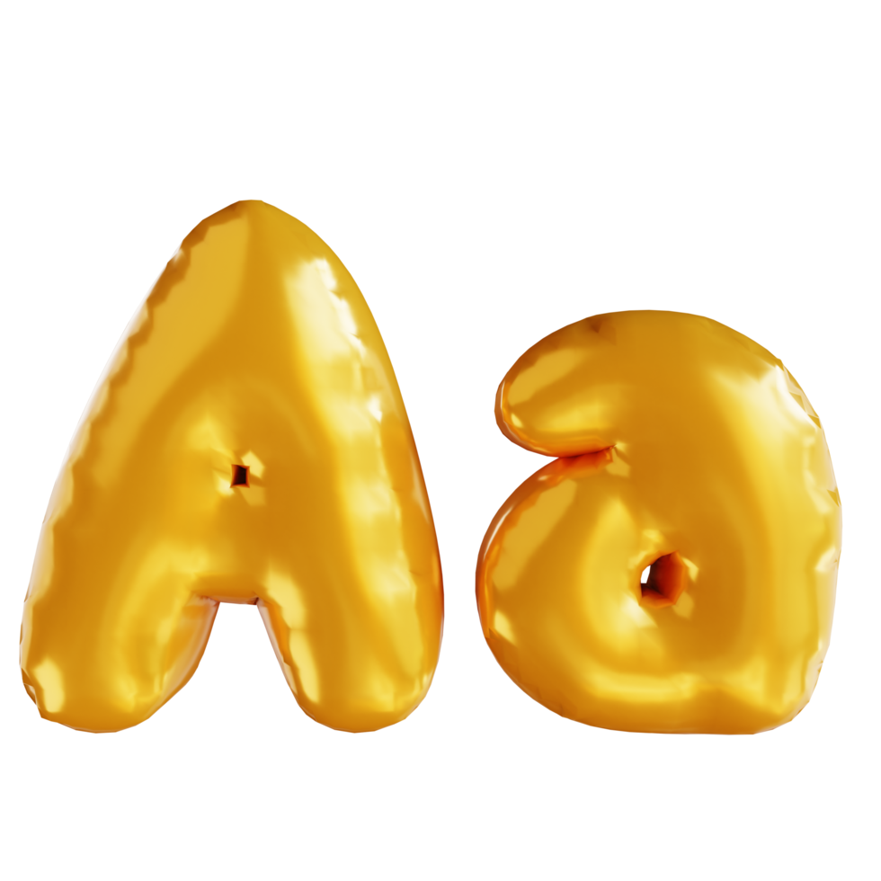 3d illustration ballong alfabet en png