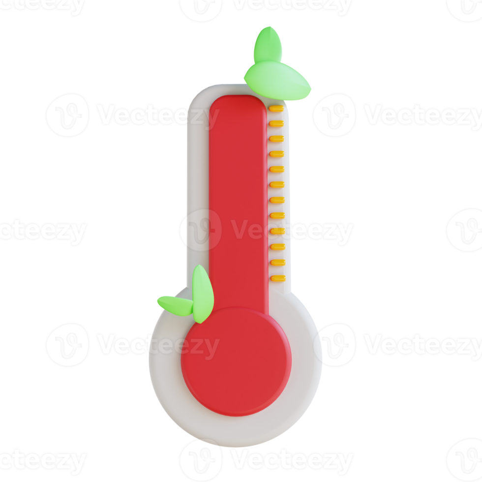 3D illustration thermometer suitable ecology png