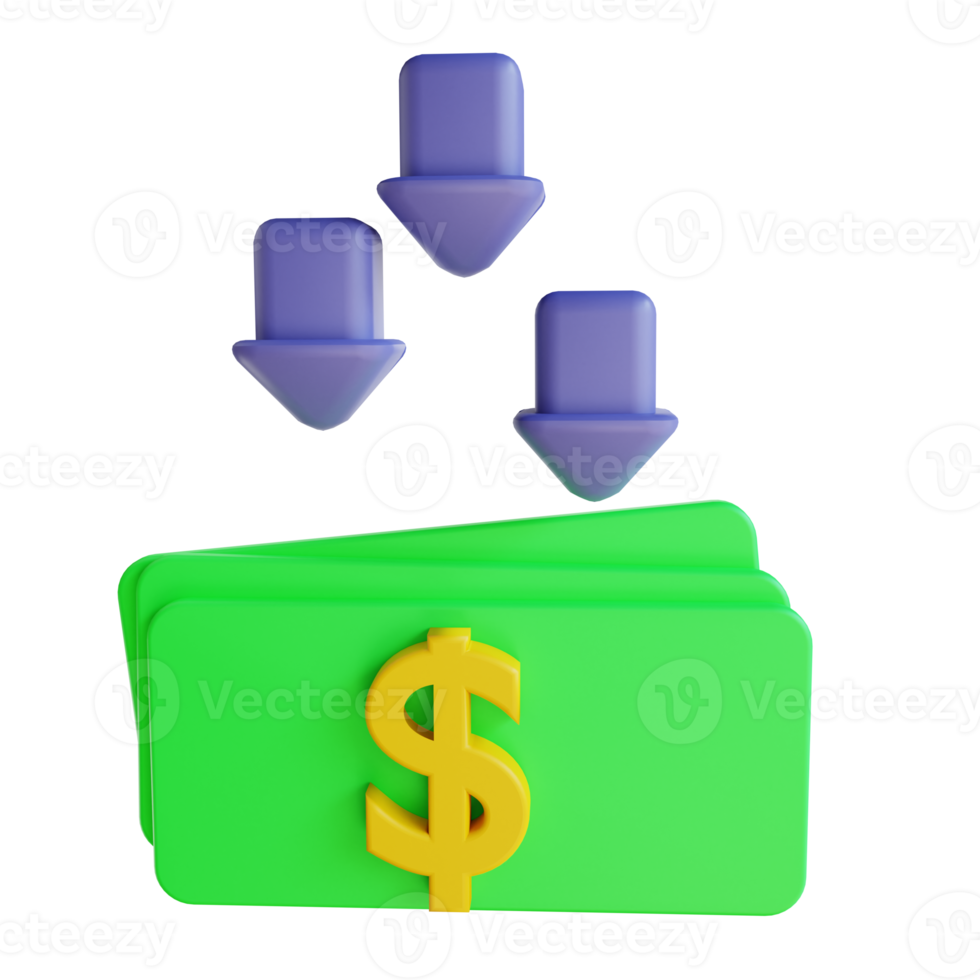 3d illustratie aanvullen fondsen en geld png