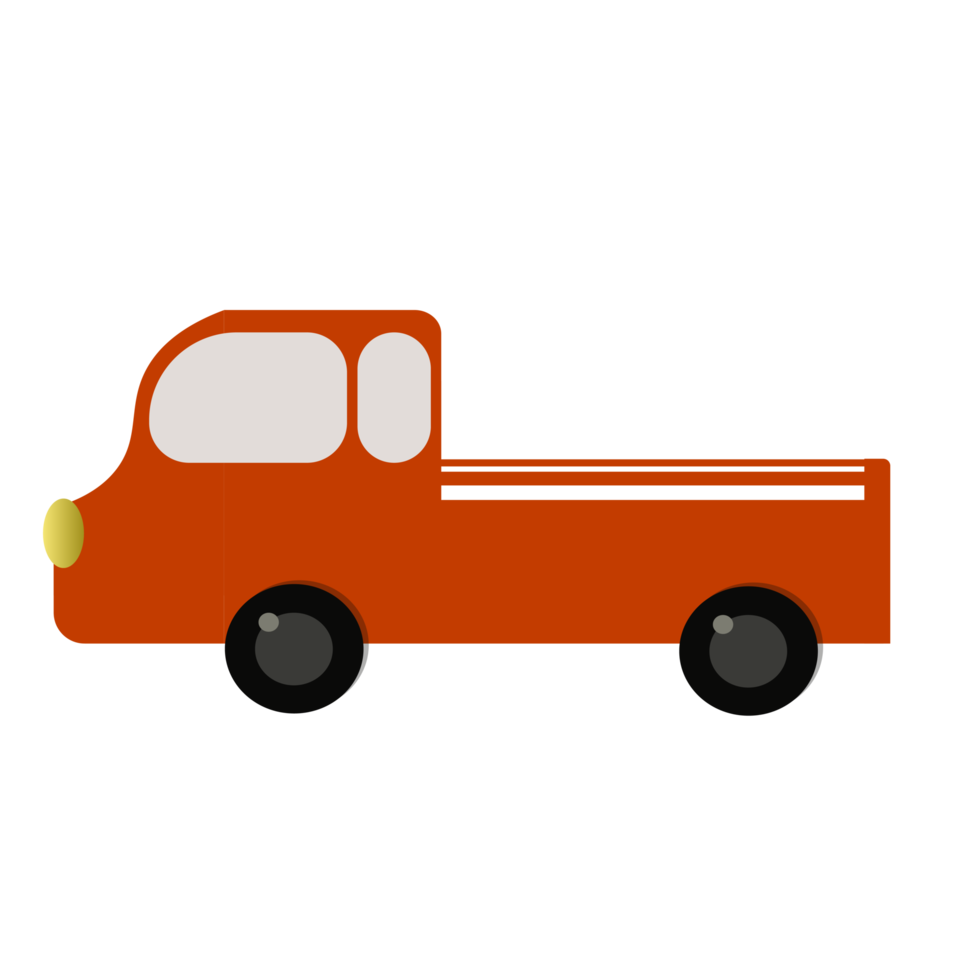 orange pickup car truck for take your belonging png