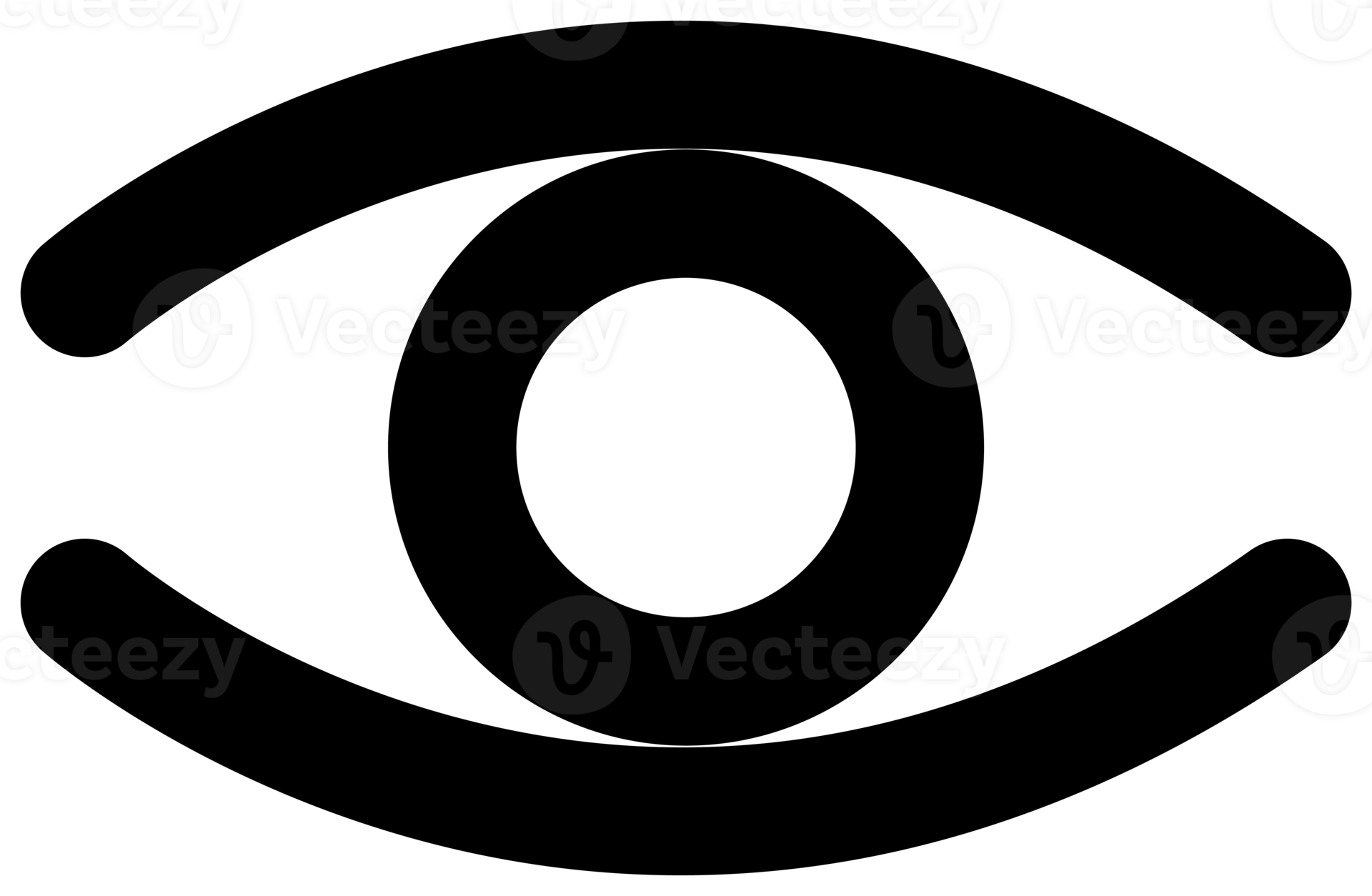 eye illustration, black and white eye icon. 10856422 PNG