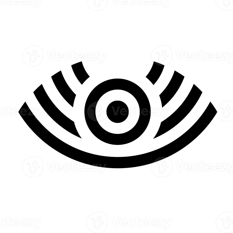 eye illustration, black and white eye icon. 10856428 PNG