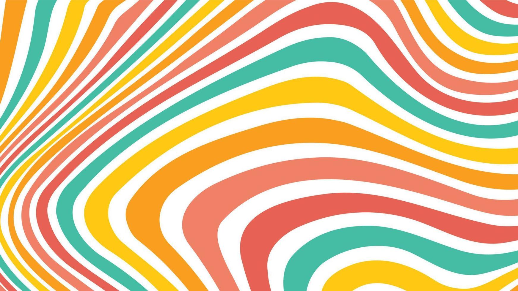 acid wave rainbow line backgrounds in 1970s 1960s hippie style. y2k wallpaper patterns retro vintage 70s 60s groove. psychedelic poster background collection. vector design illustration