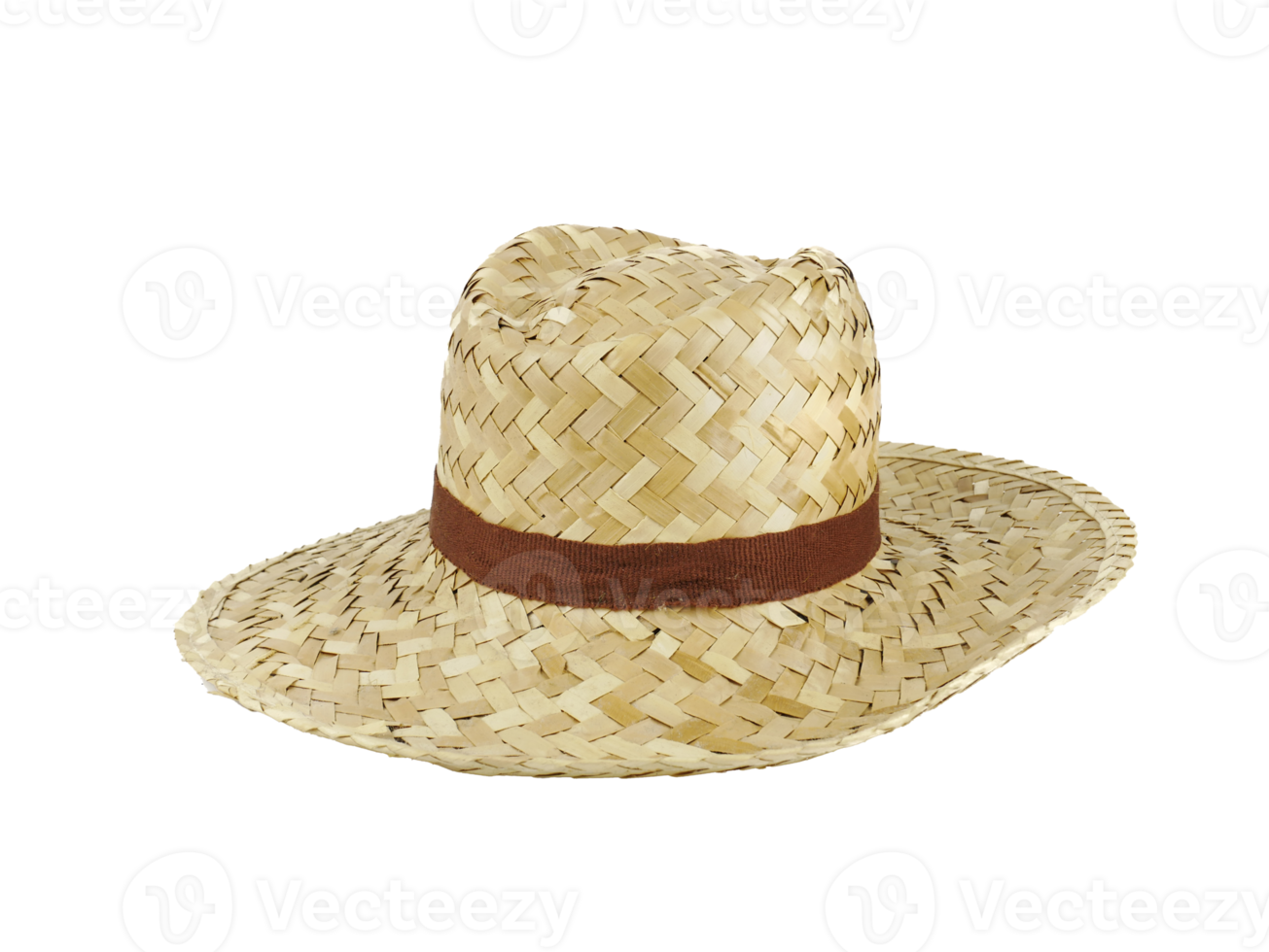 beige straw hat or hat weave isolated on white background concept vacation,summer,holiday png