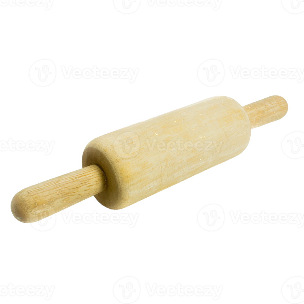 Wooden rolling pin on white background 10856614 PNG