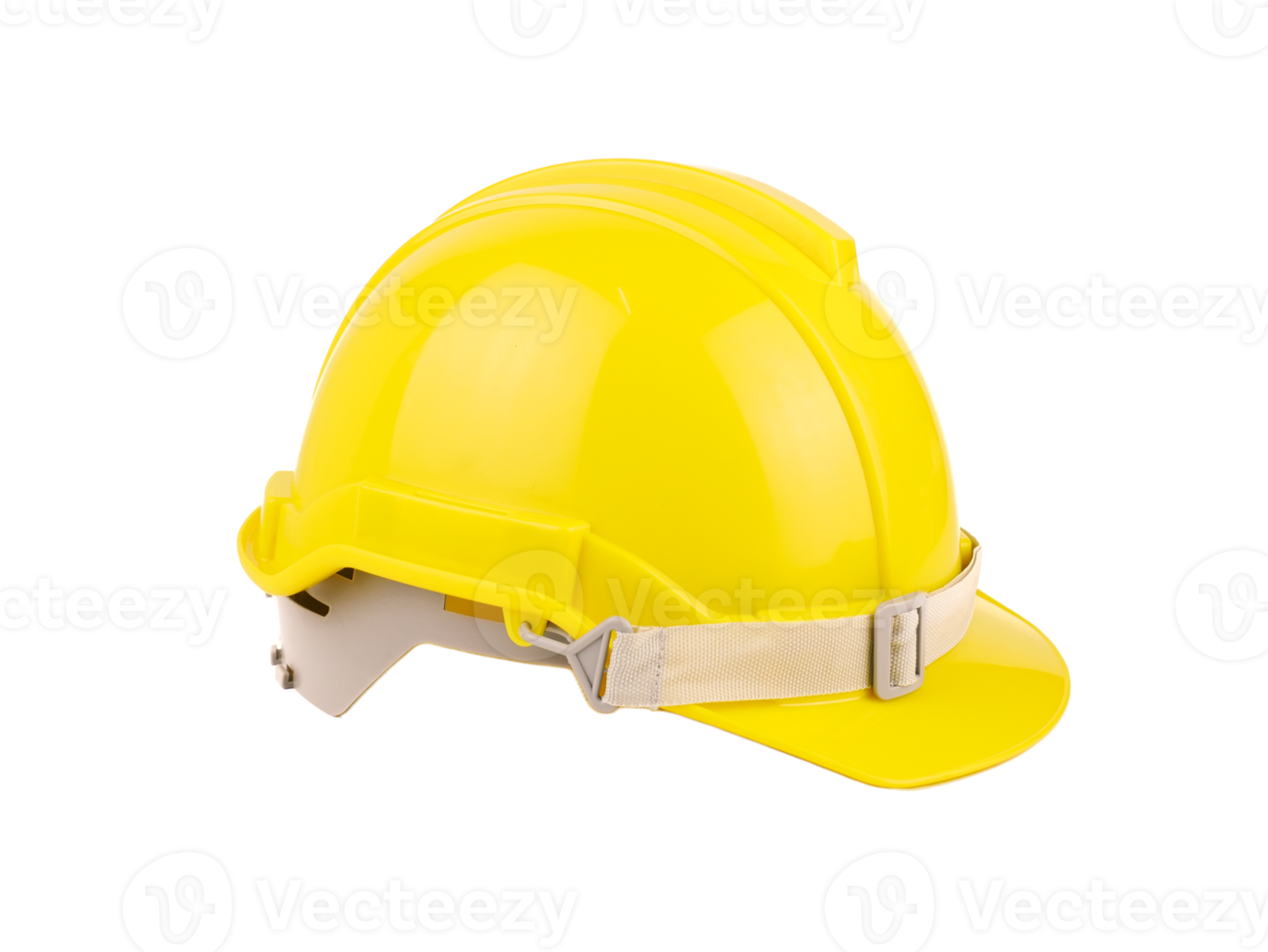 plastic yellow safety helmet or Construction hard hat concept safety project of workmen as
